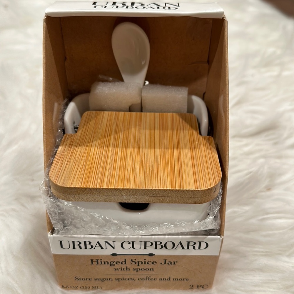Hinged spice jar